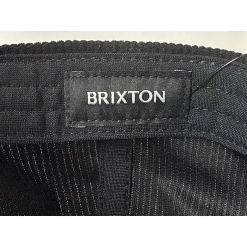 Brixton Hat Mens One Size Black Motorways MP Snapback Corduroy Racing NWT